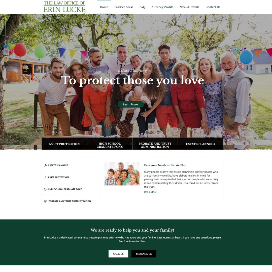 Tailored web design for a boutique law firm