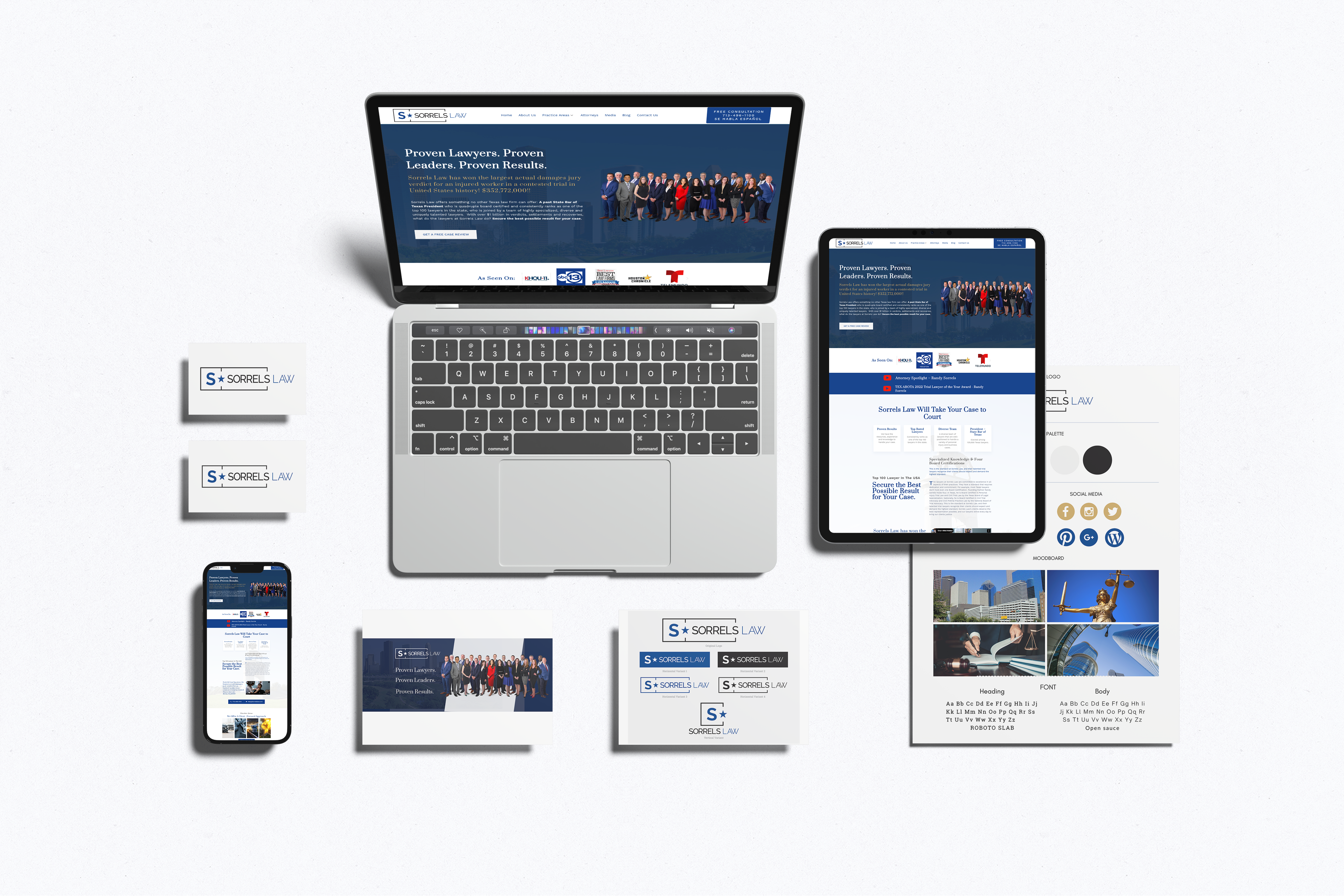 Responsive website design for attorneys